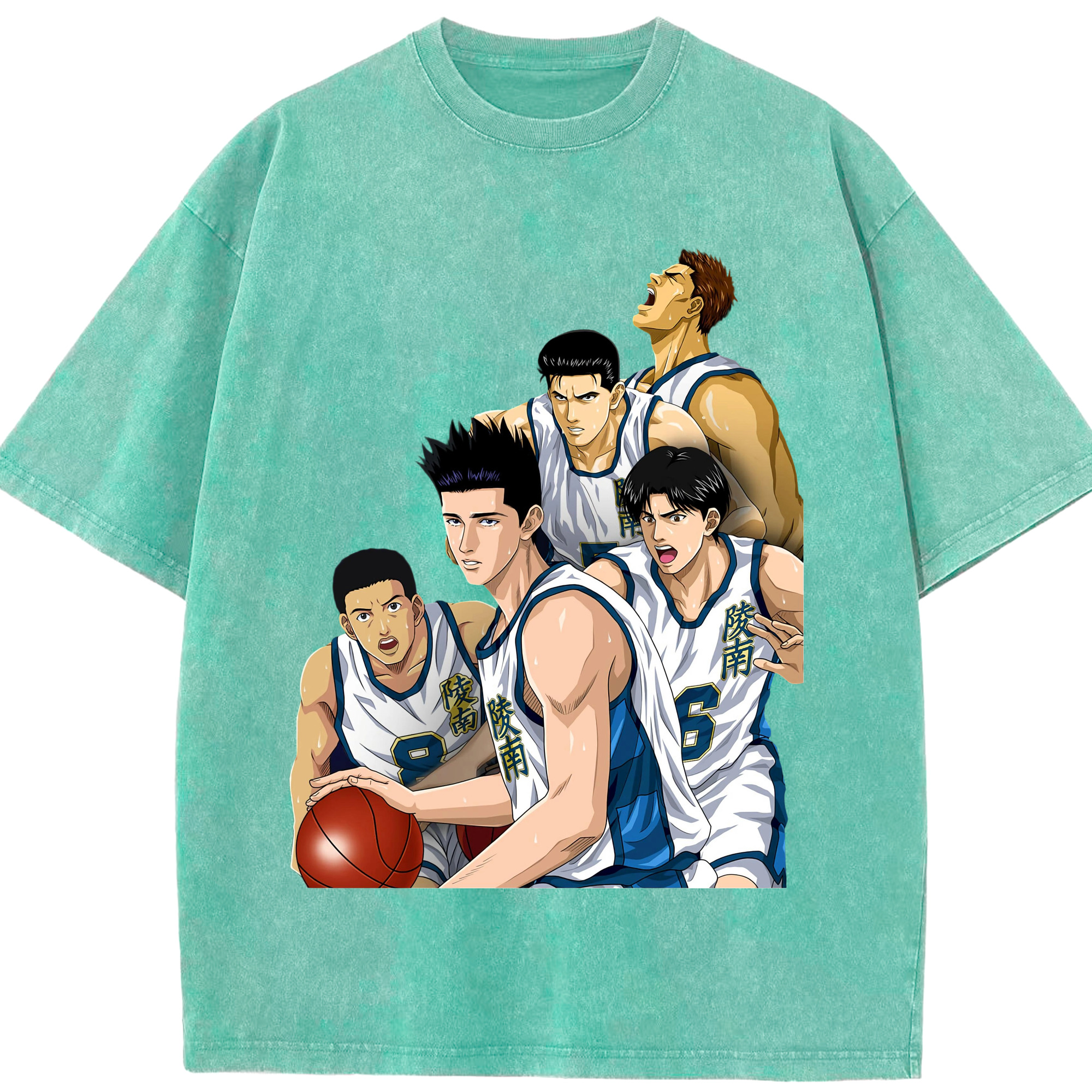 （画像用） SLAM DUNK／スラムダンク 綿100% ヴィンテージ風 半袖Tシャツ（フロントプリント）